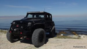 Jeep at Salton Sea