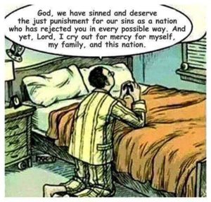 Man praying cartoon